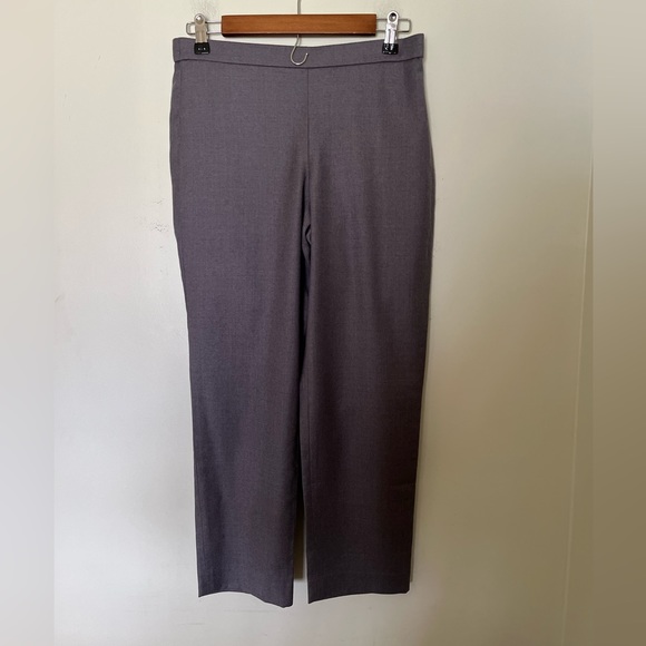 Theory Gray pull on elastic back pants 100% Virgin Wool size 4 - Picture 1 of 5